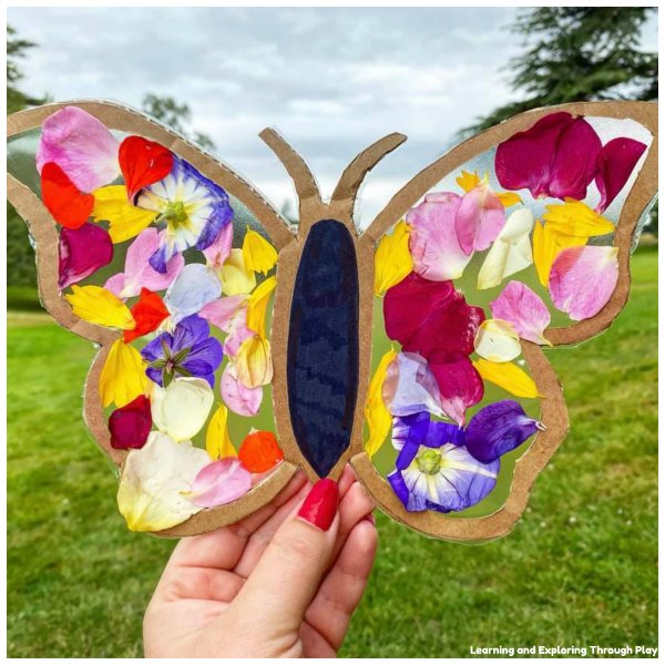 Petal Butterfly Sun Catcher Craft