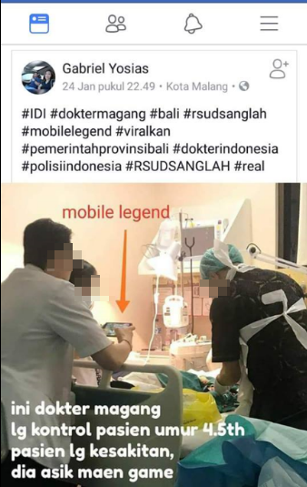 VIRAL...Dokter Muda Menuai Hujatan Karena Bermain GAME Waktu Menangani Pasien Balita VIRAL...Dokter Muda Menuai Hujatan Karena Bermain GAME Waktu Menangani Pasien Balita