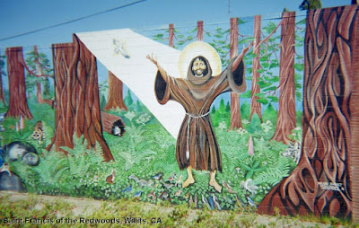 Saint Francis of the Redwoods Mural in Willits California