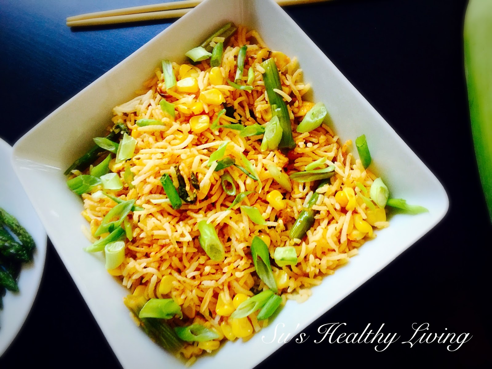 Su'sHealthyLiving Chili Garlic Asparagus Rice