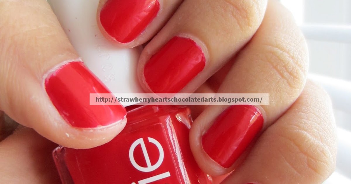 Strawberry Hearts Chocolate Darts: Essie Nail Polish in Russian Roulette