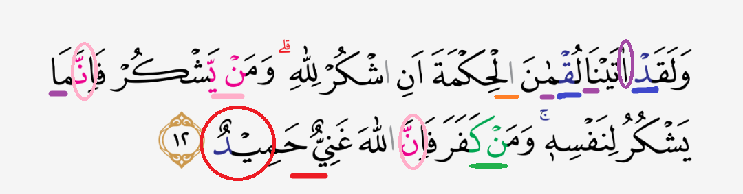 Tajwid Surat Luqman Ayat 12 Masrozak Dot Com