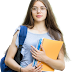 Young College Girl Student Transparent Image
