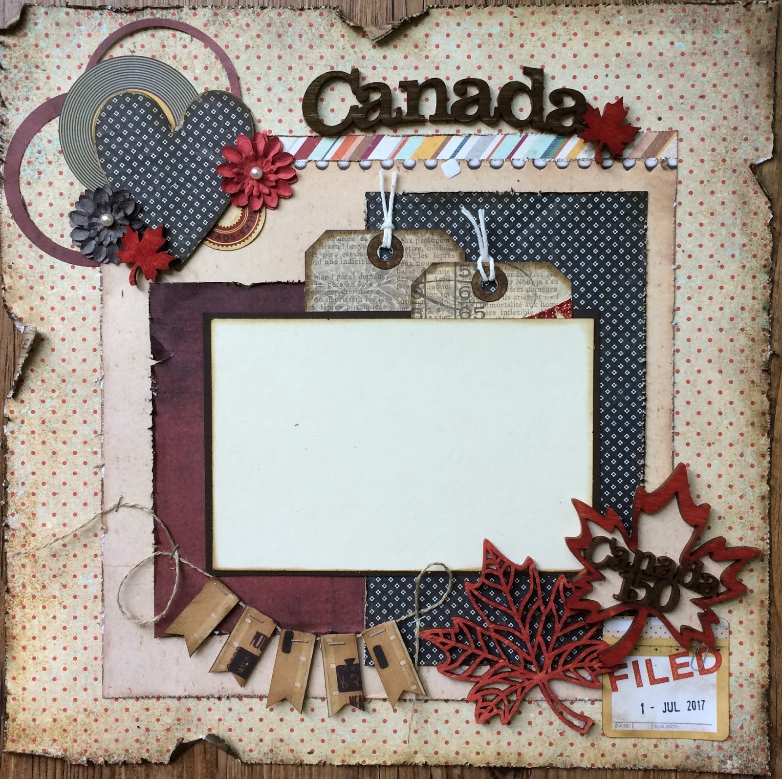 Southern Ridge Trading Company Canada Day Scrapbook Layout with