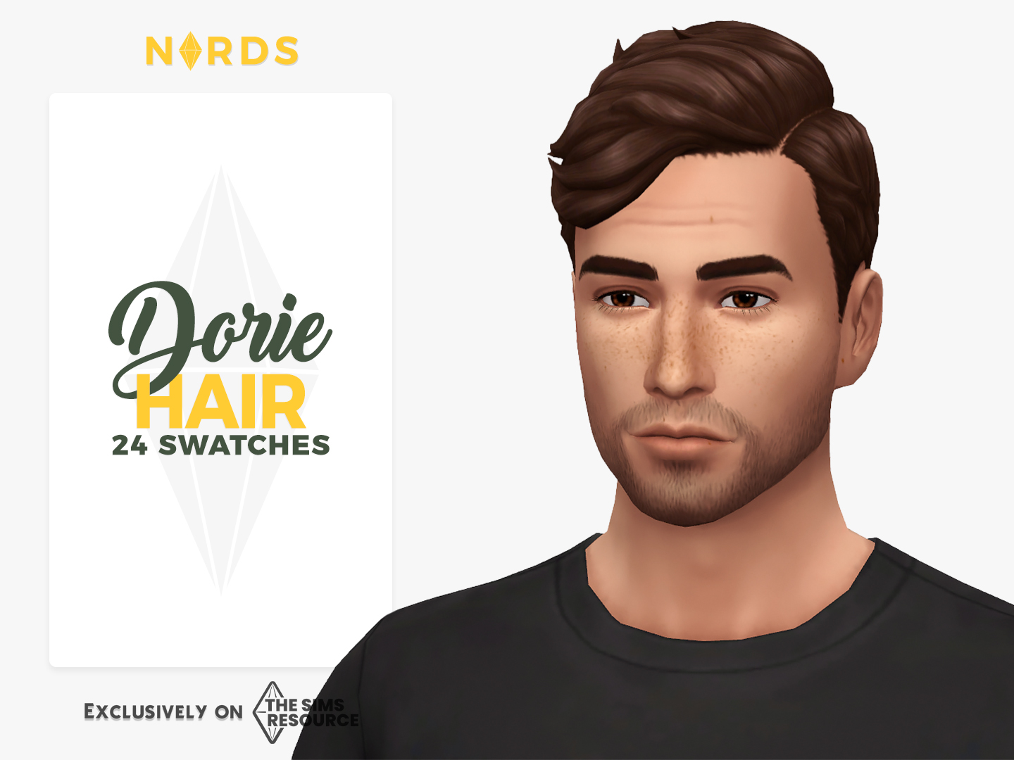 Dorie Sims 4 CC Hair Male