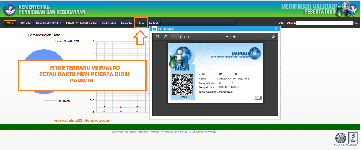 Fitur Terbaru Vervalpd Cetak Kartu Nisn Peserta Didik Paud Tk Secercah Ilmu