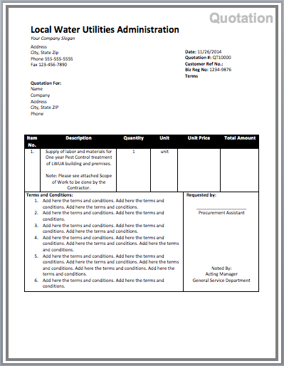 Pest Control Bid Template Invoice Template Pest Control Bid Template Invoice Template