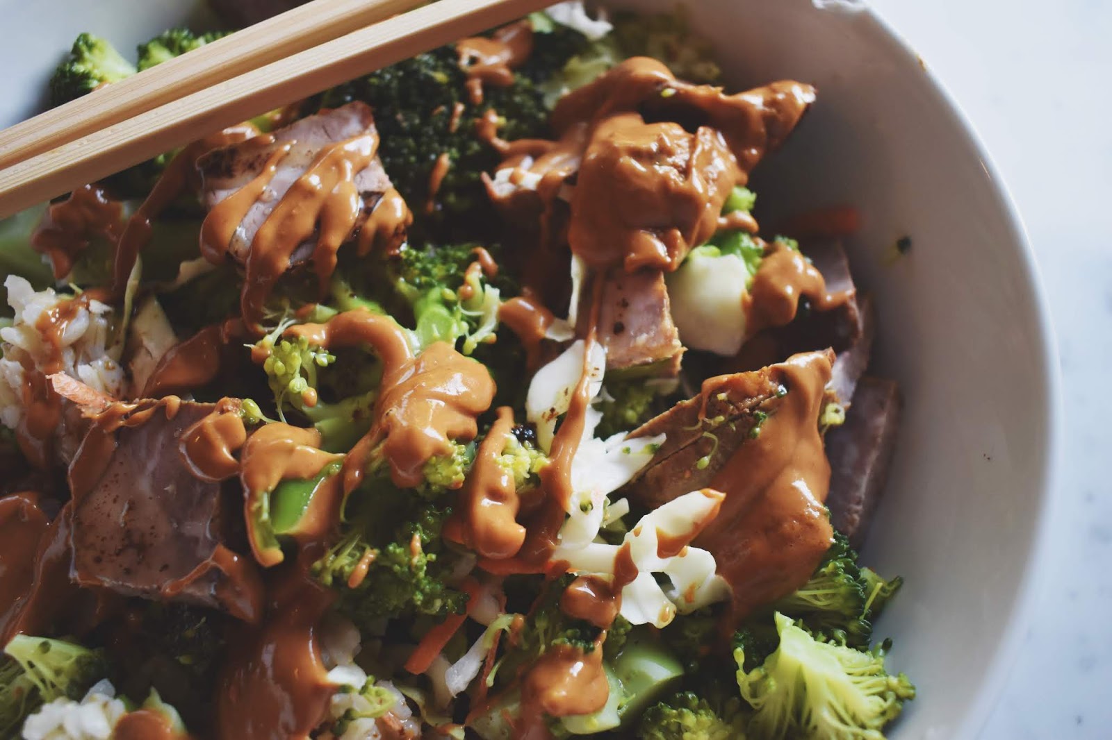 Diane Again Rice Bowl Sauces Spicy Sriracha Peanut