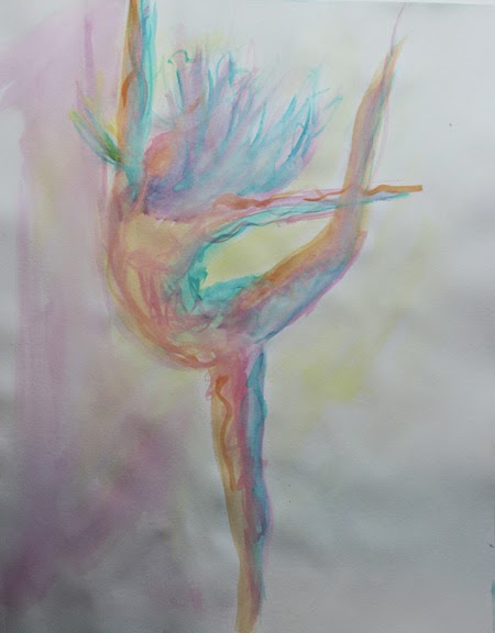 Contemporary Artists of Georgia: Watercolor Dancer Figure by ...