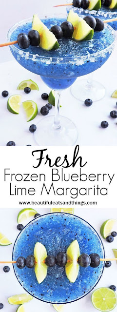 Fresh Frozen Blueberry Lime Margarita