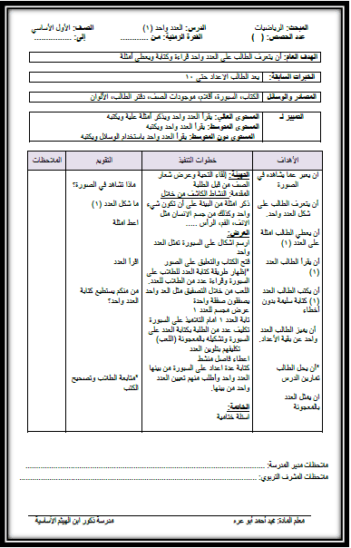 إعداد رياضيات جديدة للصف الأول الفصل الدراسي الأول منتديات المعلمين الفلسطينيين