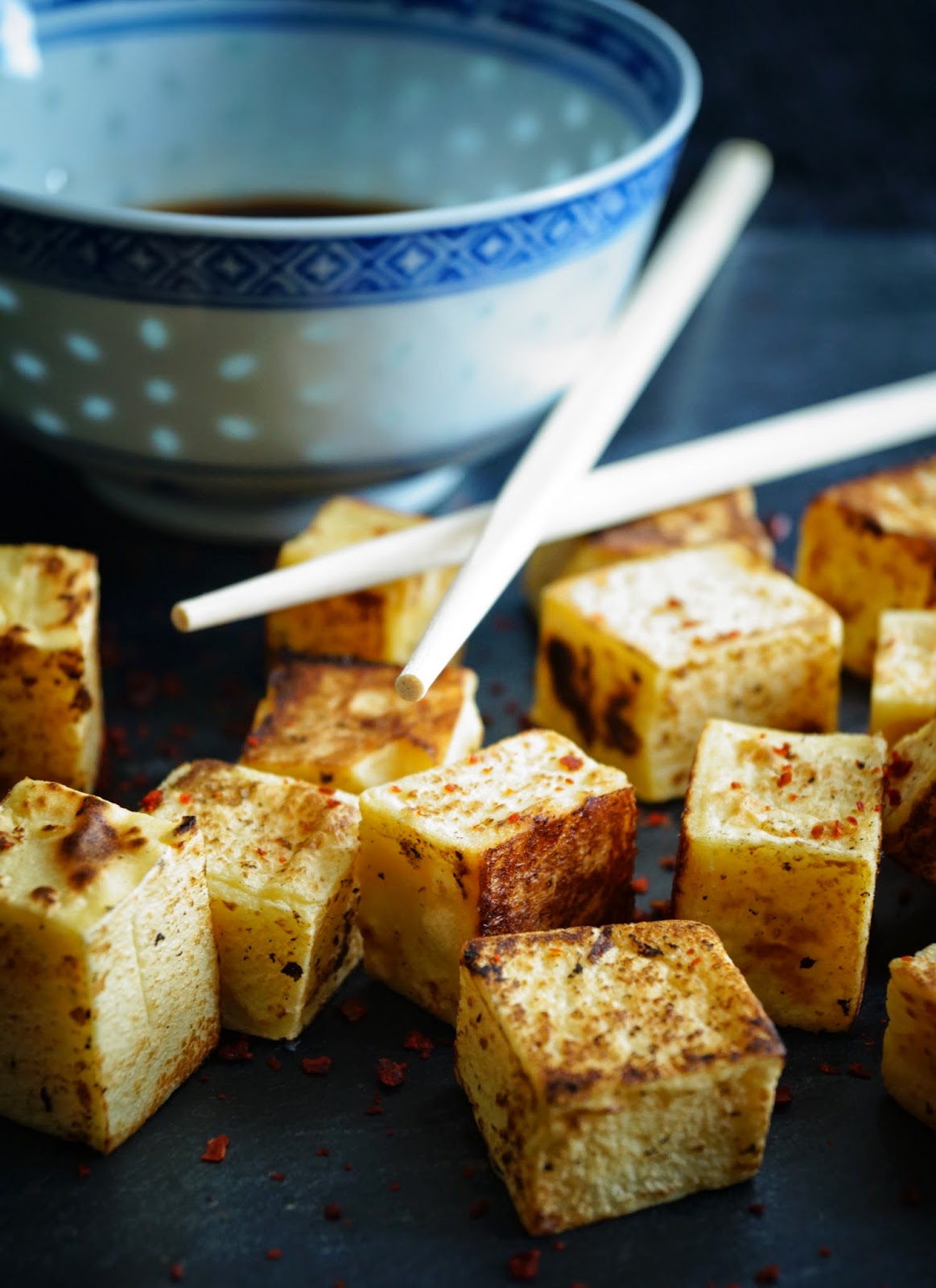 Knusperkabinett: Tofu aus Kichererbsen (Shan Tofu)