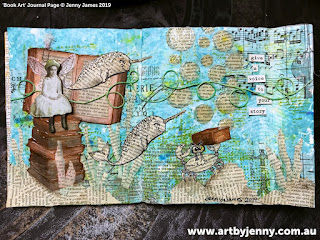 artwork by Jenny James featuring Book Art with an Under the Sea Fairy Story