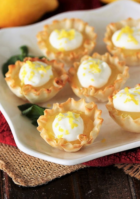 Plate of Lemon Curd Tartlets Image