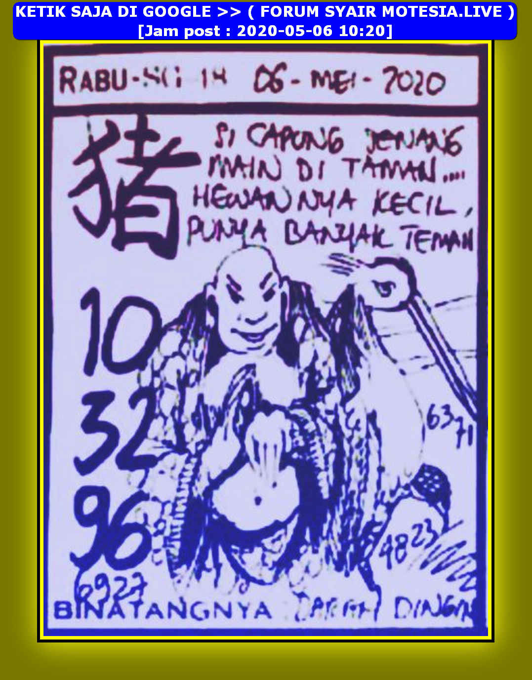 1 New Message Kode Syair Hongkong 6 Mei 2020 Forum Syair Togel Hongkong Singapura Sydney