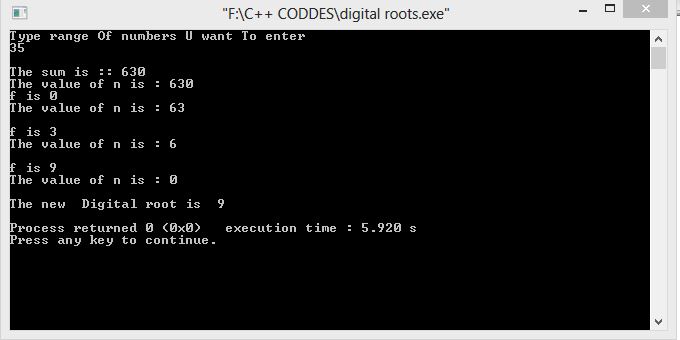 Digital Roots Program in C++ | TECH INFO