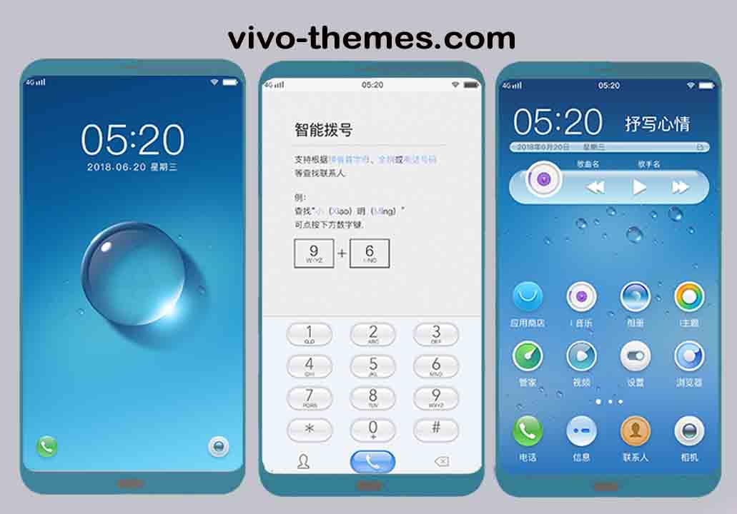 Round Drops Theme itz For Vivo Android - vivo-themes.com