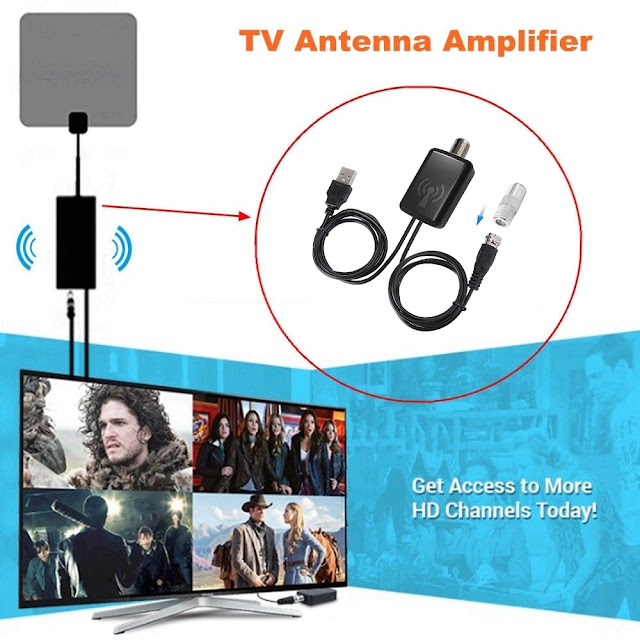 TV Signal Amplifier Booster Convenience And Easy Installtion Digital HD For Cable TV For Fox Antenna HD Channel 25DB