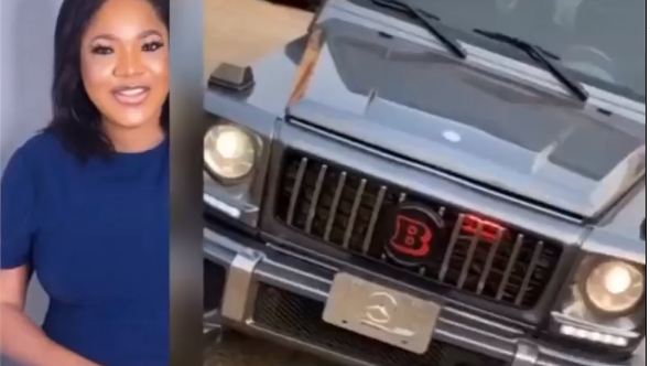 Nollywood actress, Toyin Abraham buys a Brabus G-Wagon (Watch video)