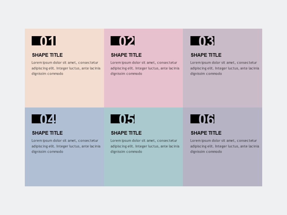 Square Matrix Grid PowerPoint Templates PowerPoint Free