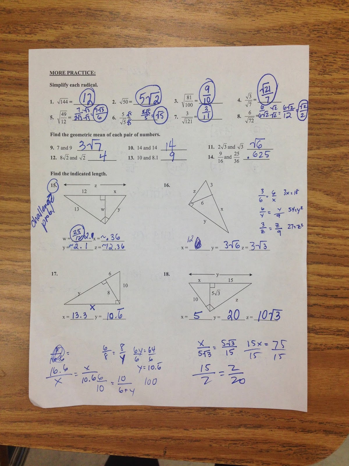 geometry basics homework 3 answer key