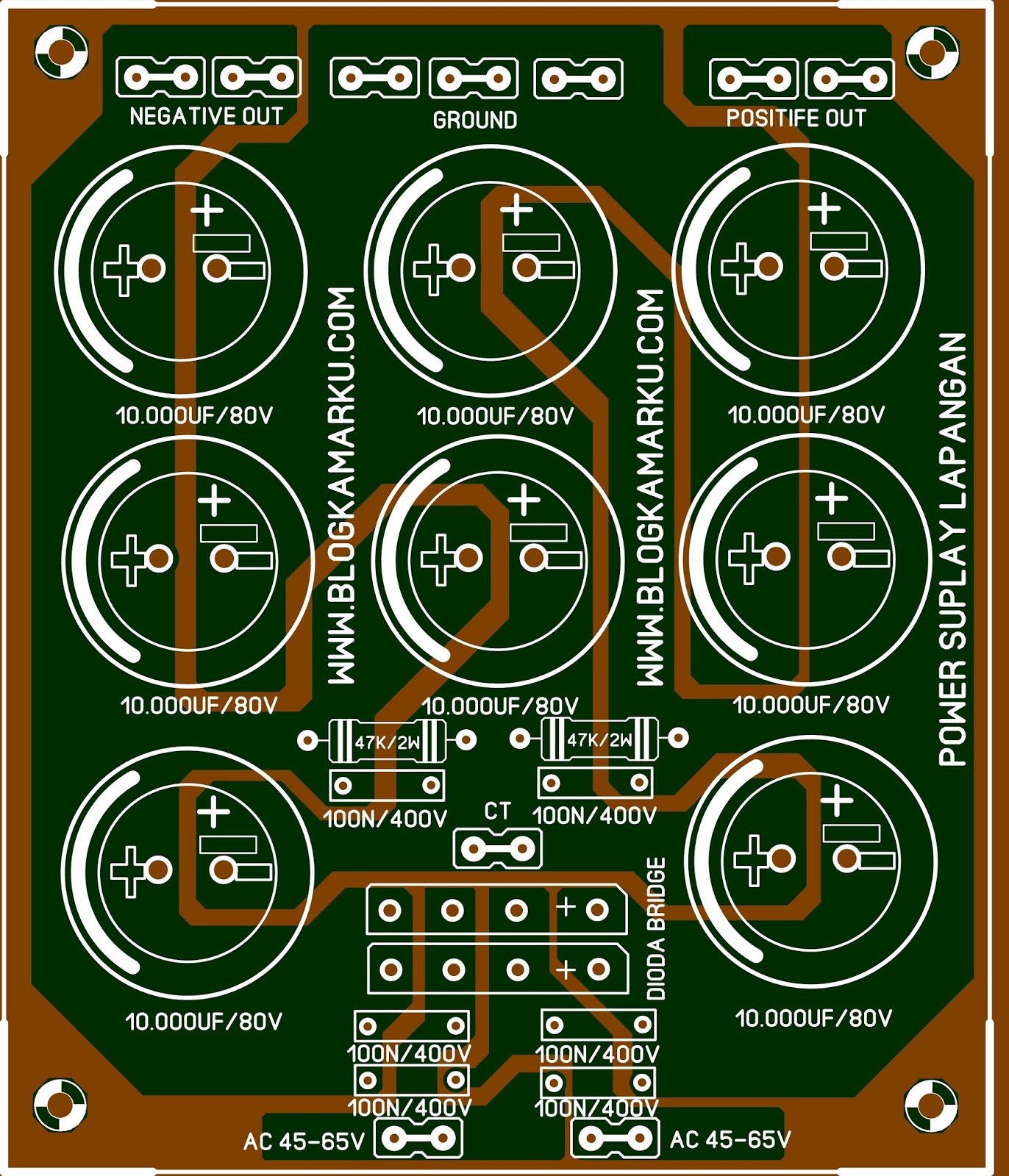 Membuat Power Supply Amplifier Lapangan Dengan 8 Elco Rangkaian Elektronik Teknik Listrik Elektronik