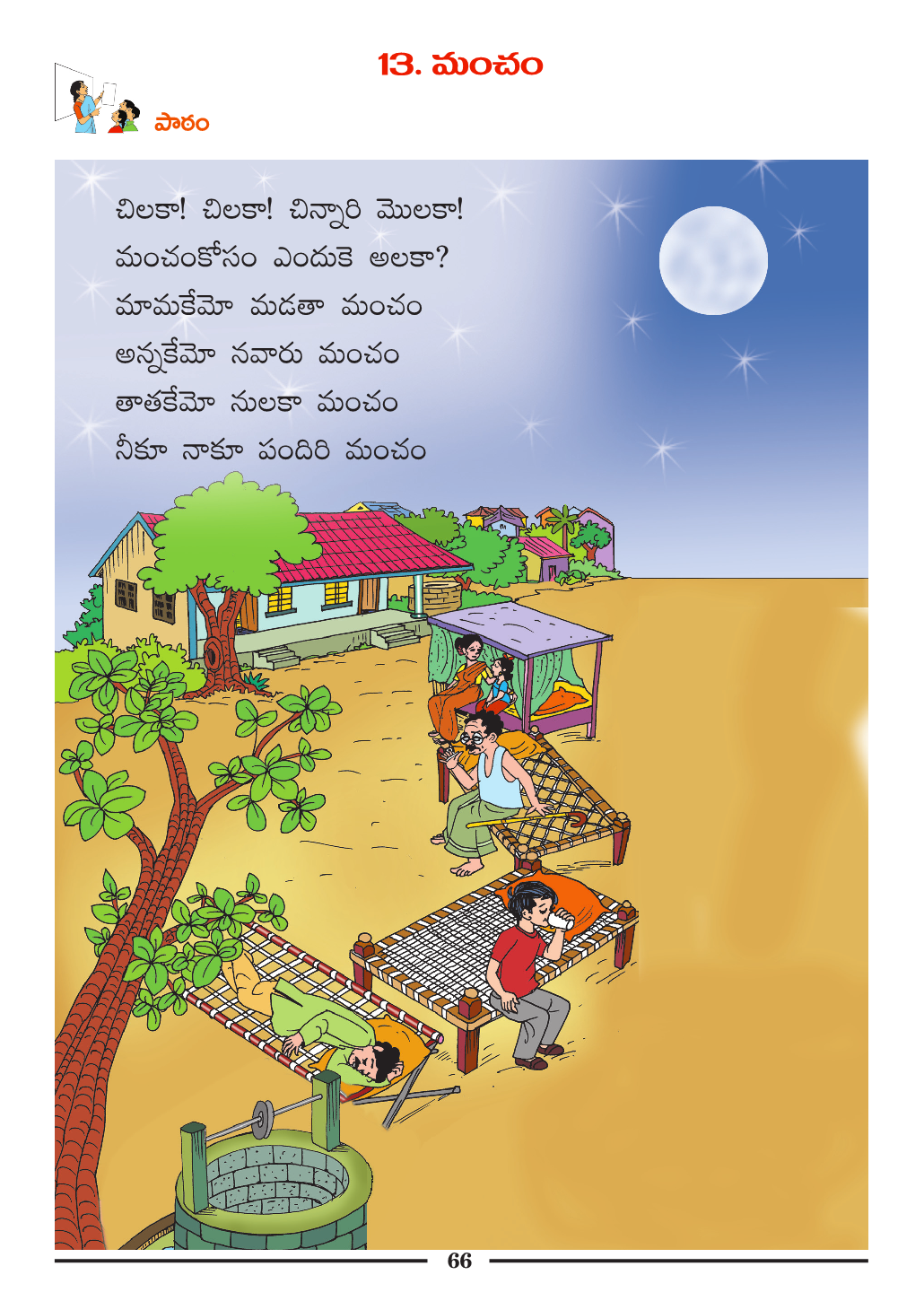 Telugu Picture Reading Video Lesson "MANCHAM (మంచం)"