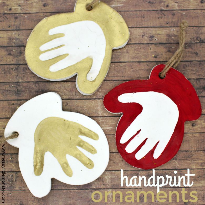 Baby Ornament Handprint Art