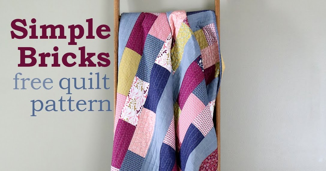 A Bright Corner Simple Bricks free quilt pattern + Wonder Full fabric