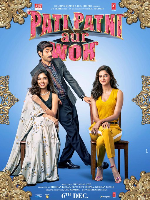 Pati Patni Aur Woh Movie Posters starring Kartik Aaryan, Bhumi Pednekar