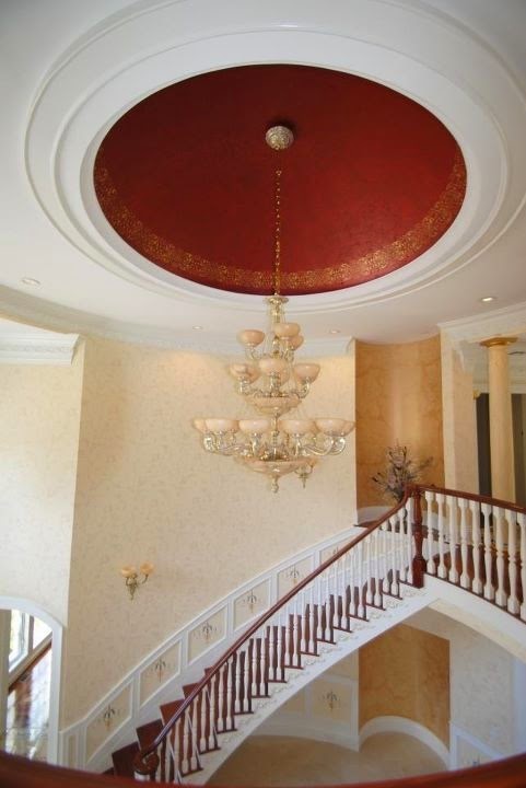 Faux painted dome ceilings