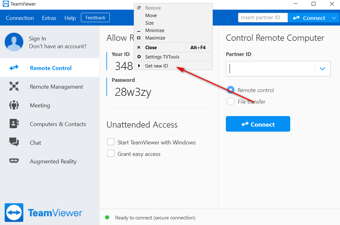 how to reset my teamviewer license to free