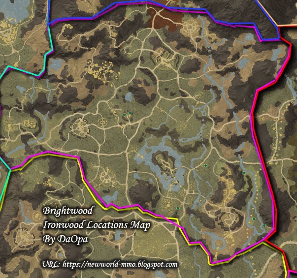 New World Brightwood ironwood map