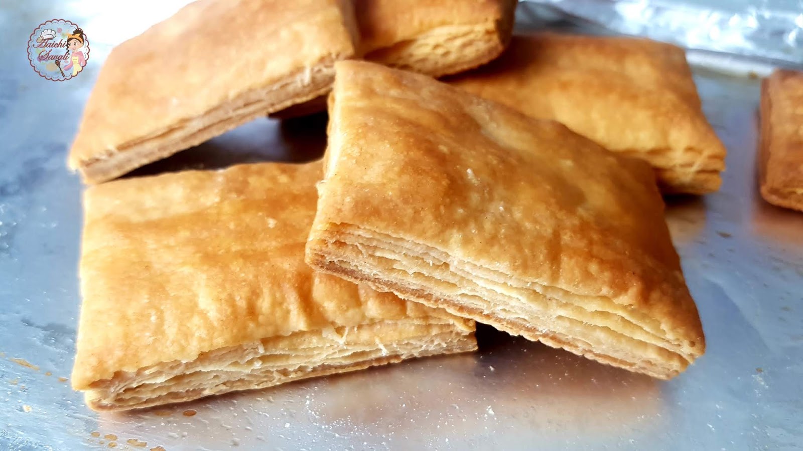 Bakery Style Khari using Homemade Puff Pastry / How to Make Crispy and