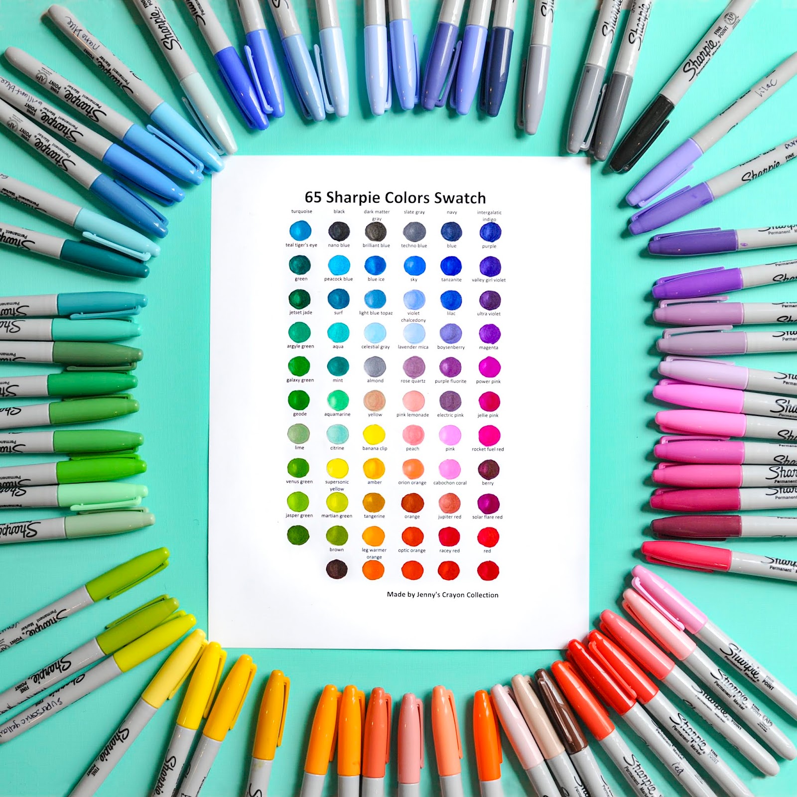 Complete List of Sharpie Colors and Names: Swatches and How to Get Them All  