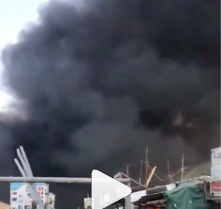 VIDEO: Fire guts Gwarimpa market in Abuja