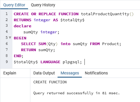 CodeFari: PostgreSQL: Function and its uses