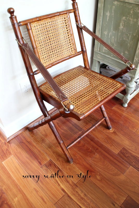 Savvy Southern Style Vintage Bamboo Folding Chair