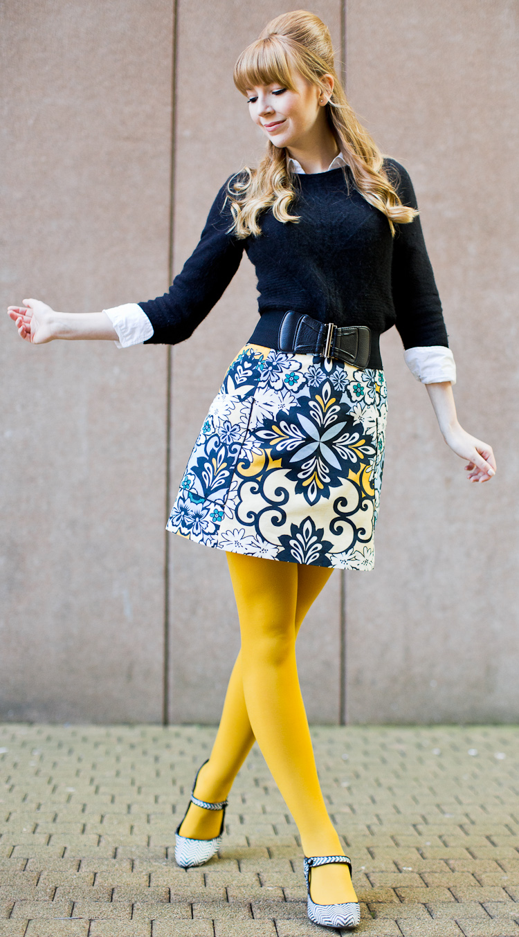 Get the look Yellow tights Fashionmylegs The tights and hosiery blog