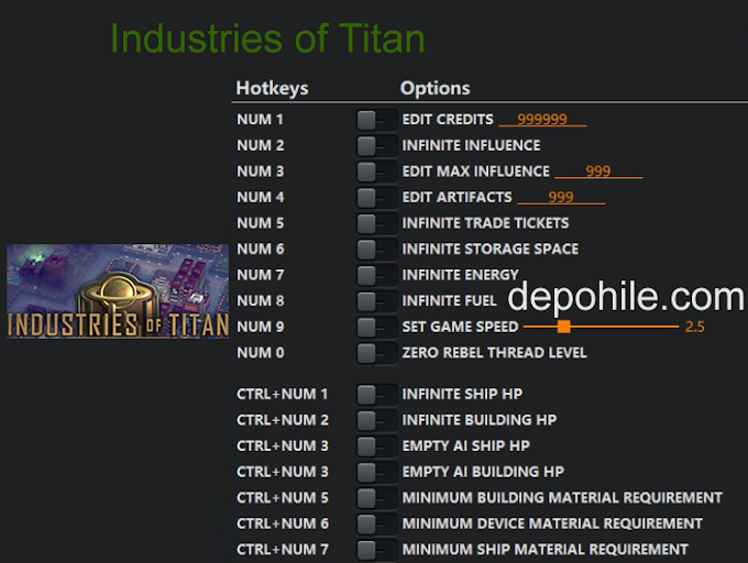 Industries of Titan PC Oyunu Para, Yakıt Trainer Hilesi İndir