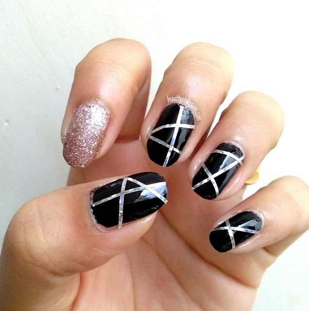 Two Easy Party Nails Ideas Using Nail Striping Tape | step by step ...