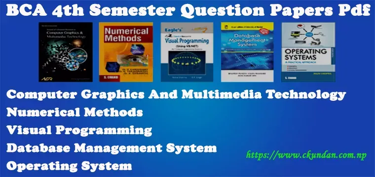 BCA 4th Semester Question Papers Pdf