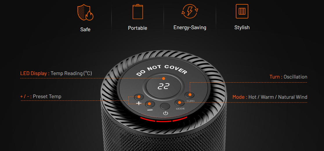 EcoHeat S™ (Official) The World's Most Complete Portable Heater Fan
