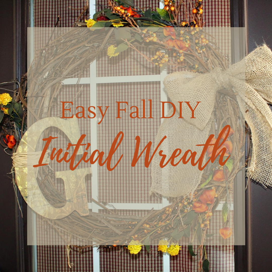 easy fall diy initial wreath