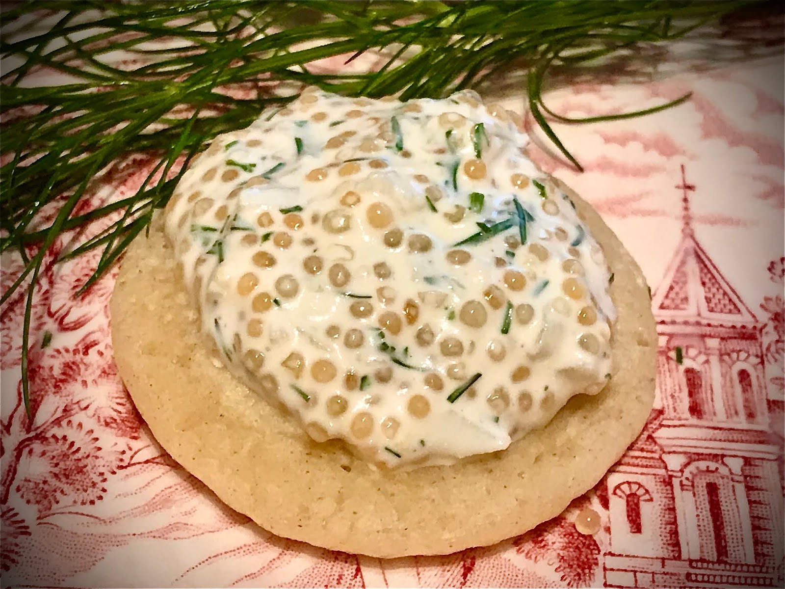 Whitefish caviar and blinis Happy New Year Arctic Cloudberry