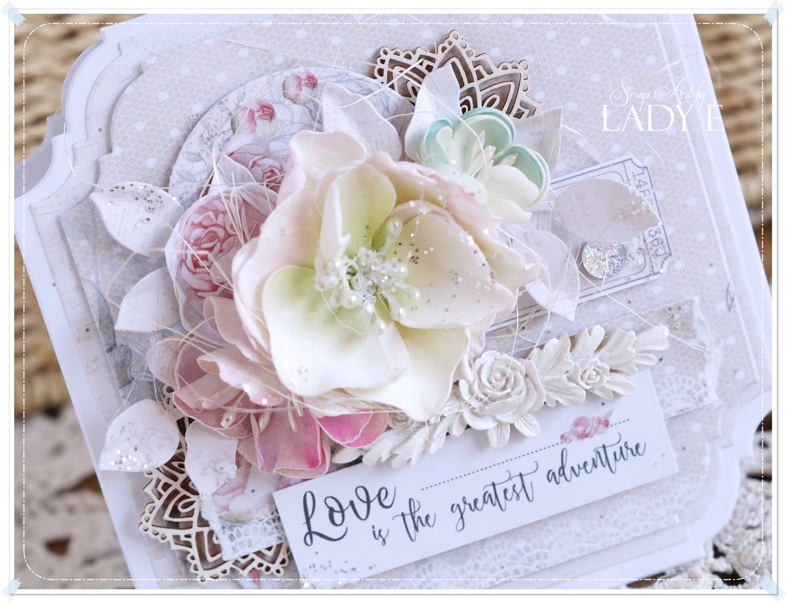 Wedding Card & The Rose Avenue Collection Scrap Art by Lady E