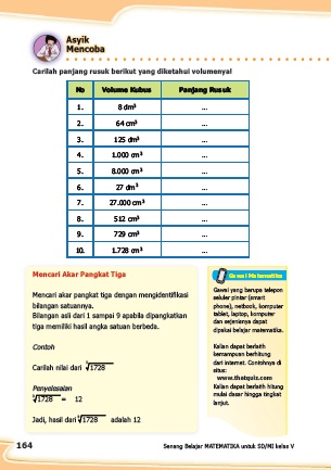 Kunci Jawaban Buku Senang Belajar Matematika Kelas 5 Kurikulum 2013 Revisi 2018 Halaman 162 164 165 Dunia Smk