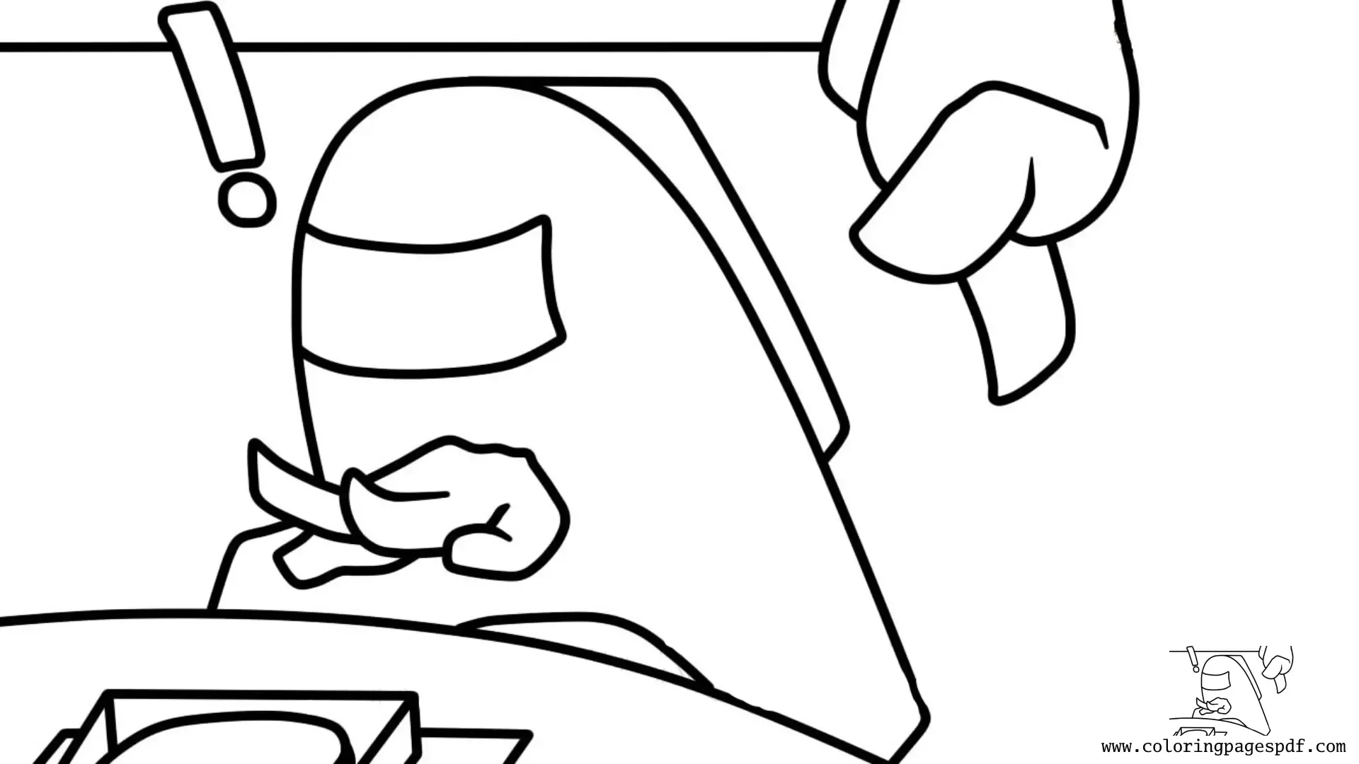Coloring Page Of A Crewmate About To Get Killed