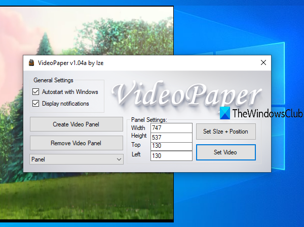 Программное обеспечение VideoPaper