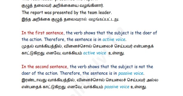 10Th English - Grammar - Active & Passive Voice - Mr.Saravanan,Brte -  Tnkalvi .Net